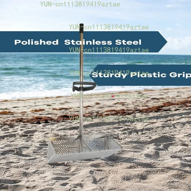 Ergonomic Foldable Beach Sand Filter Rake Seafood Collecting Sieve Tool for Beach Cleaning And Seafood Harvesting