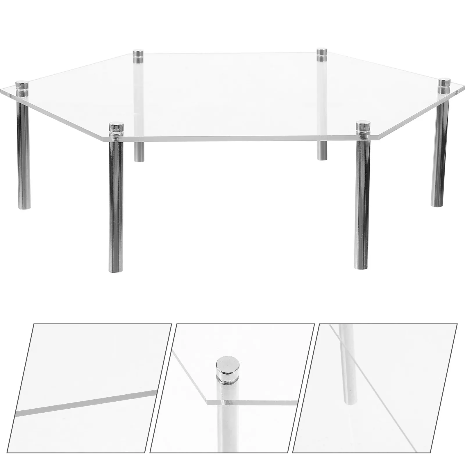 1Set Acrylic Cake Stand Clear Display Rack Multi-Purpose Storage Organizer for Wedding Cupcakes Food Buffet Riser Display Shelf