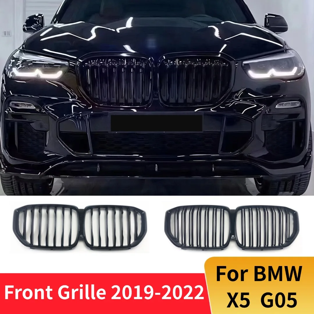 

Front Bumper Kidney Grille Inlet Grill Middle Mesh Tuning Accessories Body Kit Single Double Line For BMW X5 G05 M F95 2019-2022