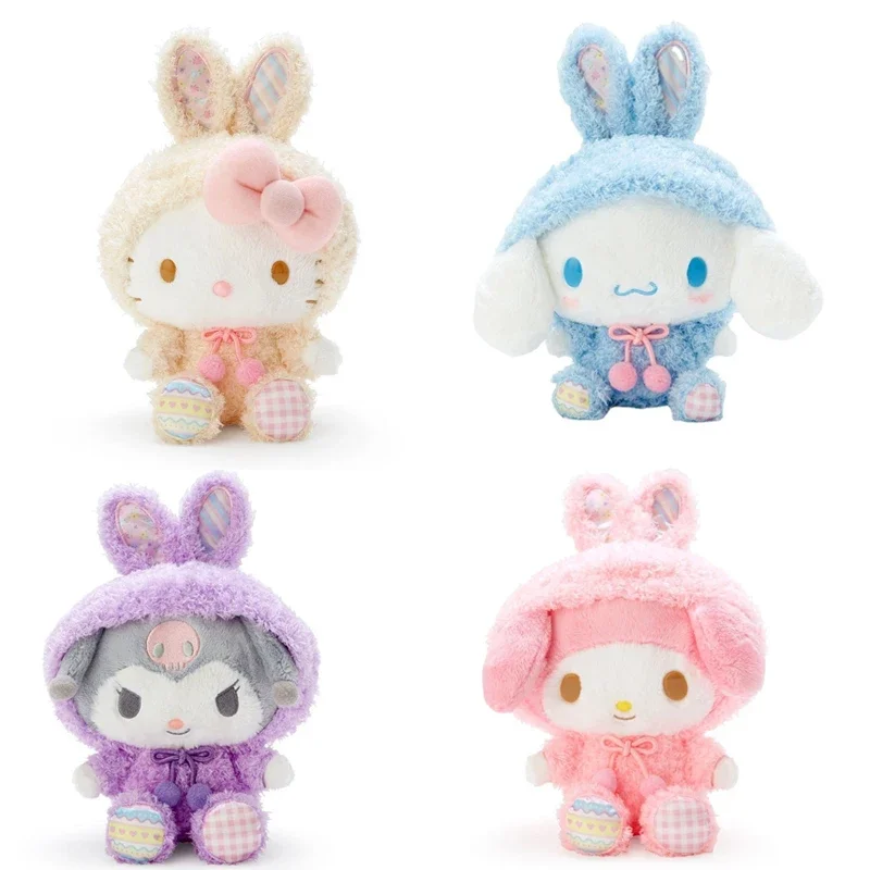 

Кукла Sanrio 16-30 см Kuromi Cinnamoroll My Melody Kt Cat Pc Dog Easter, новый подарок, плюшевая кукла, милые украшения, подарок на день рождения.