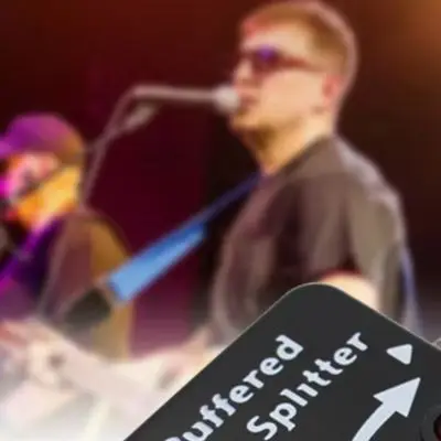 Black Guitar Signal Splitter Buffered Guitar Signal Splitter Music System Enhanced Signal Processing Optimal Cable Performance