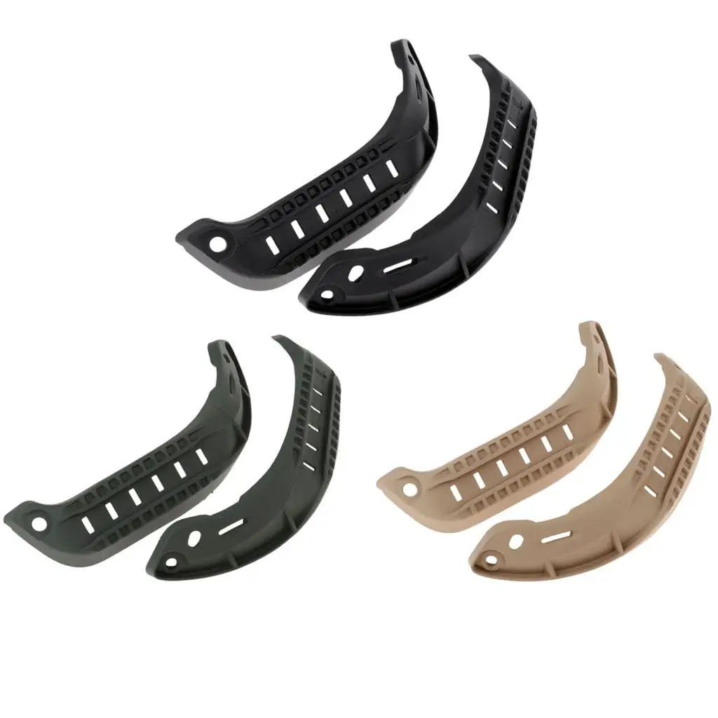 MICH ヘルメット アクセサリー キット ヘルメット サイド レール ガイド、ブラック/グリーン/タン