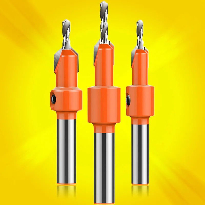 HSS Countersink Drill Bit Screw Woodworking Chamfer Tool Quick Change Wood Hole Drills Bit Round Shank Timber Plastic Working