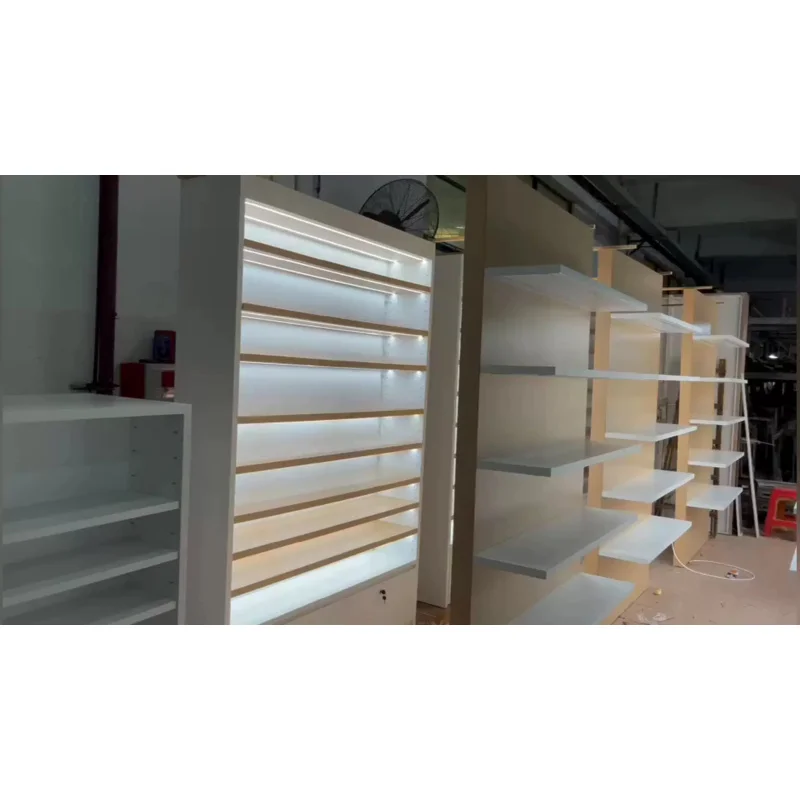 Cabinet Showcase Perfume and Nail Polish custom.Simple Design Cosmetic Store Shelves Salon Display