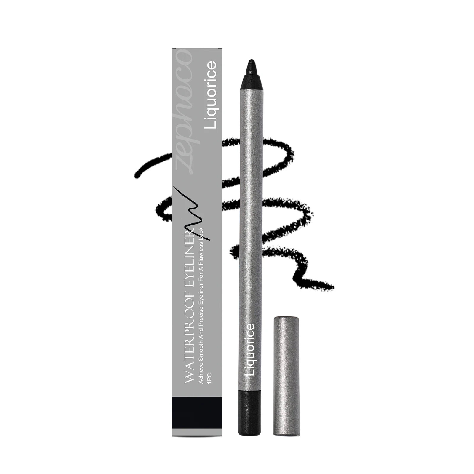 Zephoco Waterproof Eyeliner Potlood Glad Veegvast Waterbestendig Cosmetica Gel Eyeliner Make-up voor Ogenvergroting 1pc