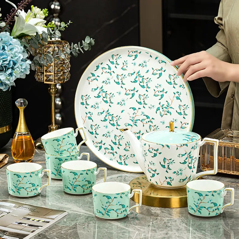 Household ceramic cups, teapots, housewarming gift boxes, tea sets, complete sets of high-end, gift boxes
