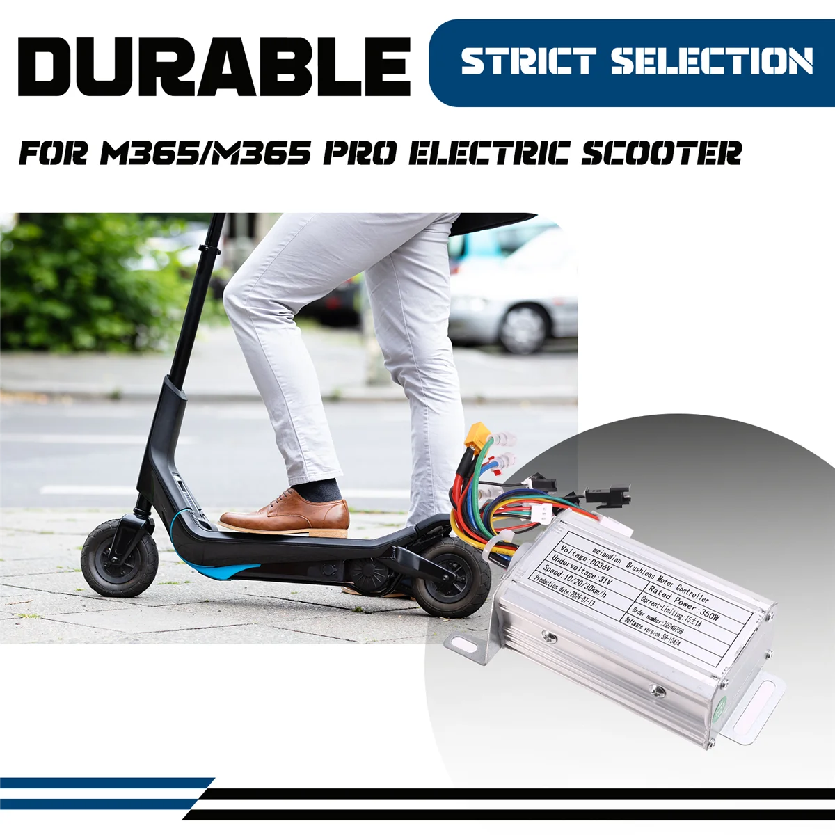 36V 350W Brushless Controller+Bluetooth Meter+Light+Accelerator+Cover Kit for Xiaomi M365/M365 Pro Electric Scooter
