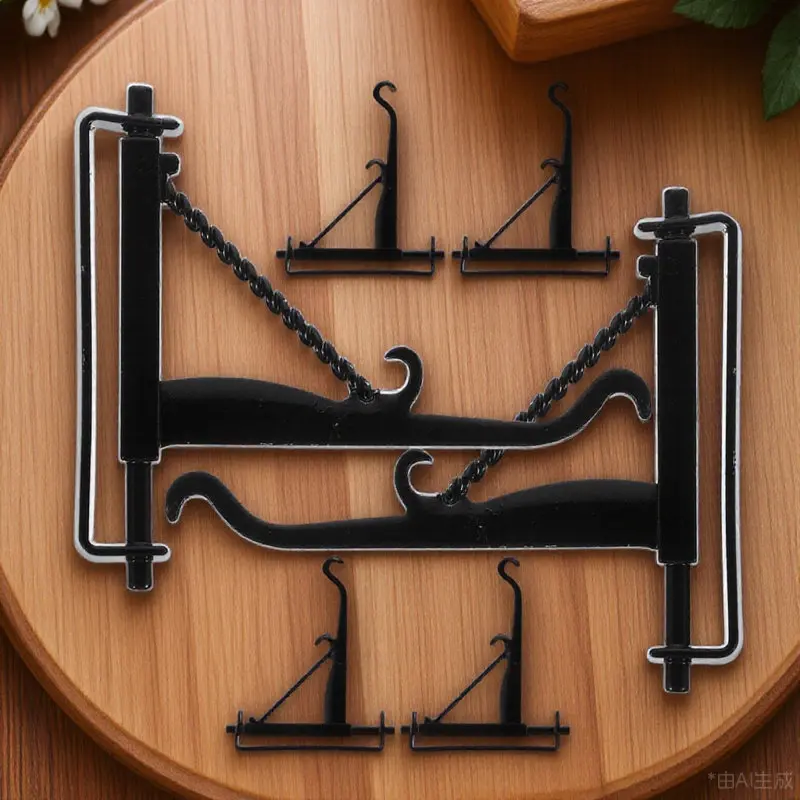 

6 шт. черных миниатюрных крючков для кукольного домика, рождественского декора, аксессуаров для маленьких домиков, имитационные крючки-держатели, прочные