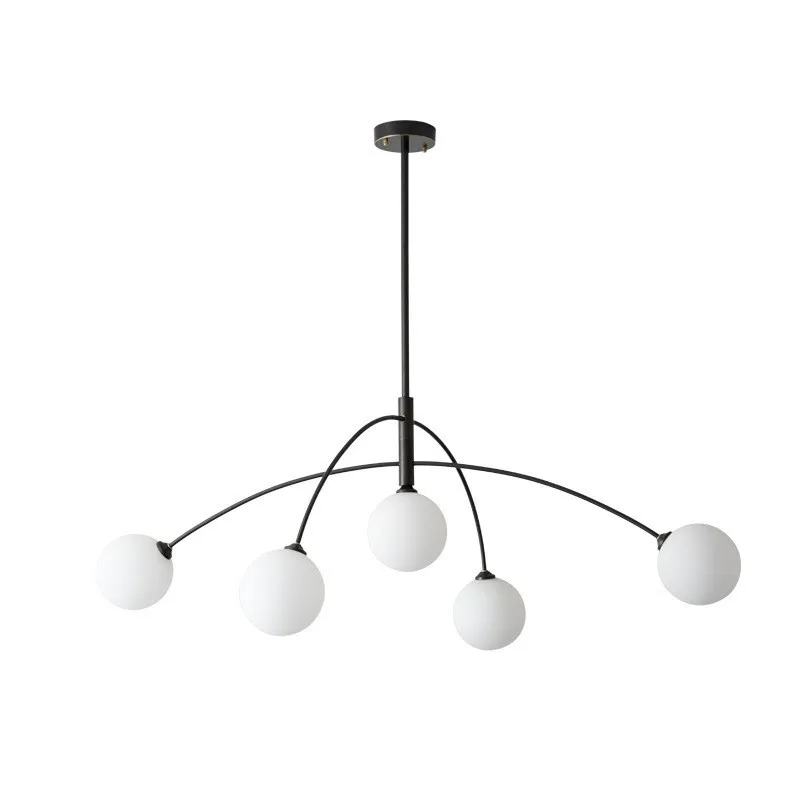 

High Quality Suspenion Milky Glass Designer Hanging Light Ceiling Chandeliers Nordic Pendant Lamp