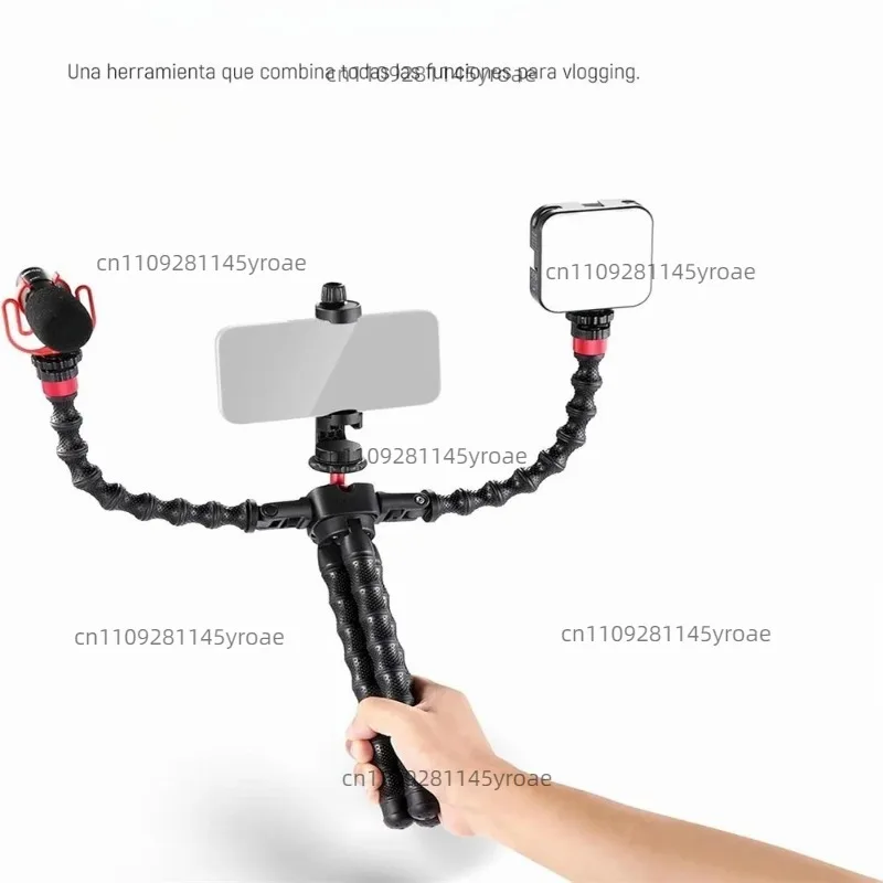 Flexible Portable Support Stand Dual Adjustable Extension Arms Multi‑Device Photography Hardware Component