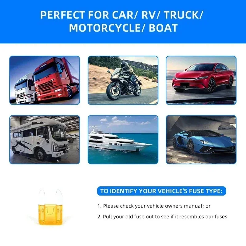 جديد 120 قطعة مجموعة متنوعة من فيوز السيارة الملف الشخصي متوسط الحجم نوع الشفرة فيوز السيارات سيارة شاحنة 2-35A فيوز مع مشبك صندوق