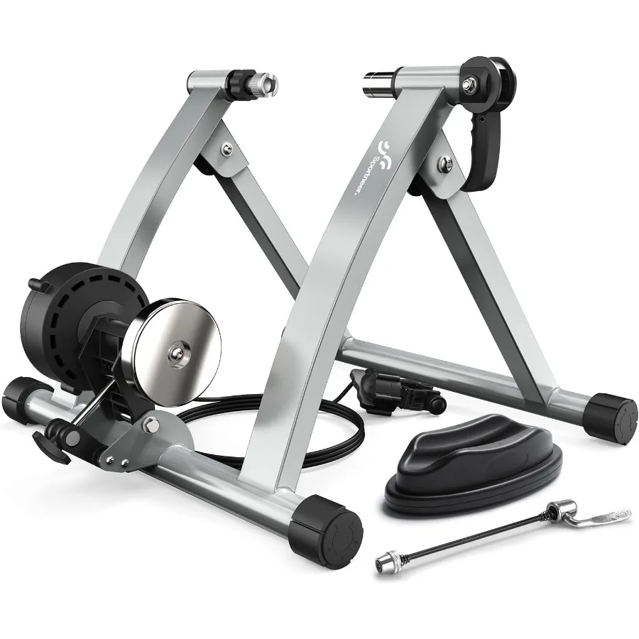 

Indoor Cycling Training Solution with Magnetic Resistance for 26-28 and 700C Wheels - Adjustable 6-Level Resistance Bike Traine