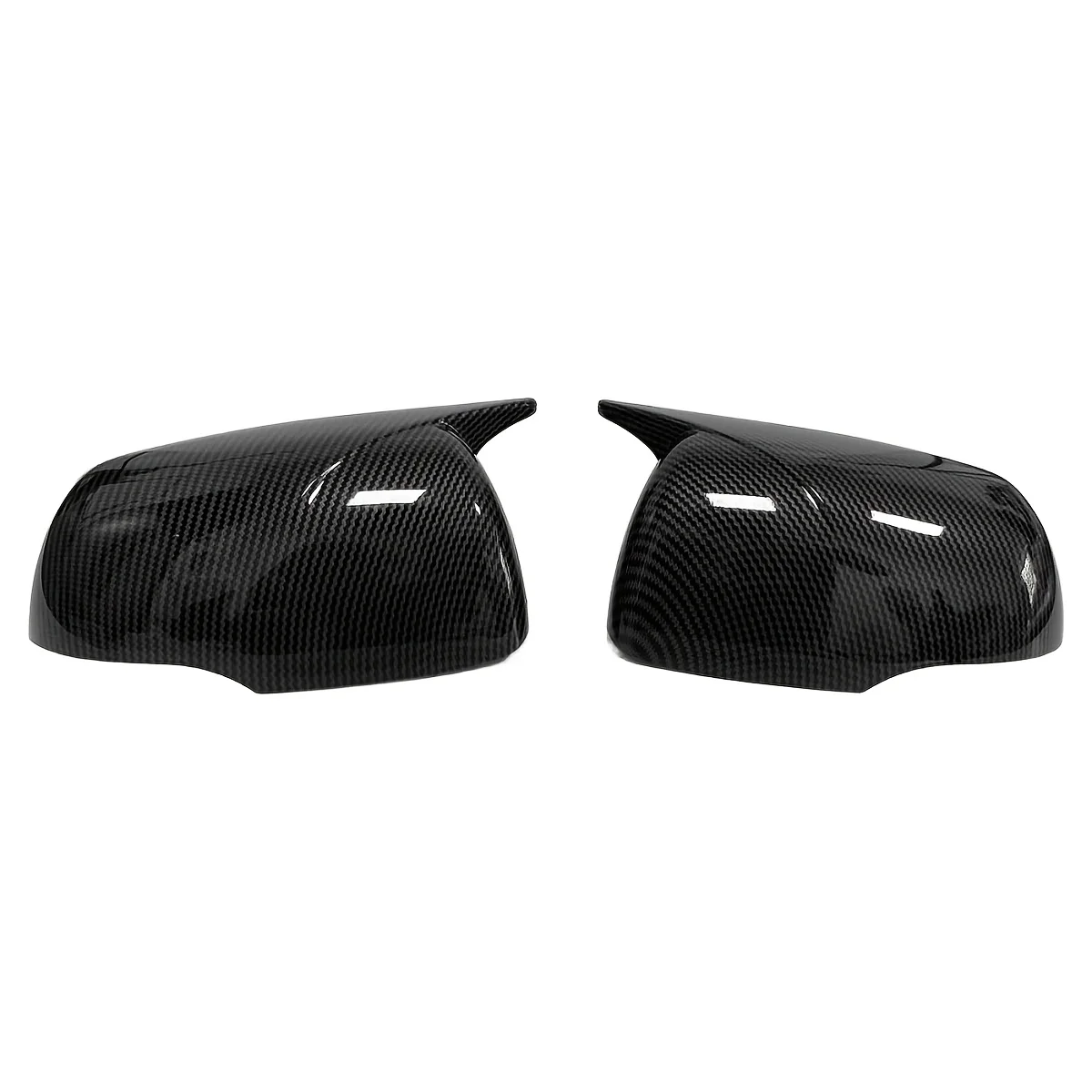Auto-Seitenspiegelabdeckung Rückspiegelgehäuse-Aufsatz für Kia Picanto 2012-2025 Spiegelkappe Glänzend Schwarz/Carbon-Look – Detail 6