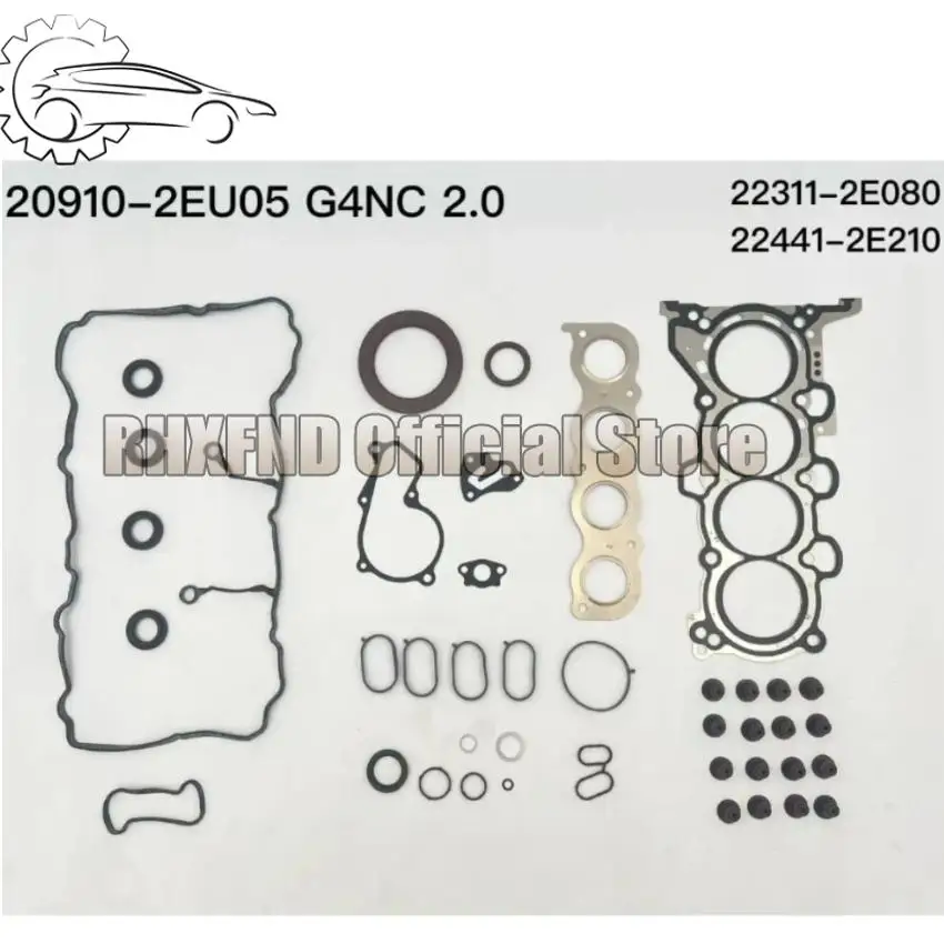 

Engine Overhaul Gasket Set 20910-2EC01 22311-2E080 22441-2E210 For 2012–2020 Hyundai Elantra Tucson Kia Carens Forte G4NC 2.0L