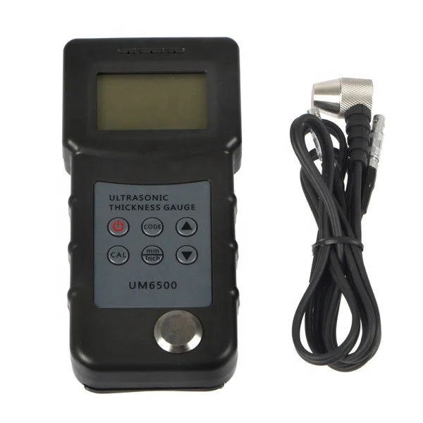 

Thickness Gauge UM6500 Metal Ultra-sonic 1.0 to 200mm 4 Digits LCD Mm/inch CN;GUA 0.1mm 140 X 60 X 22mm 0.5% TONY