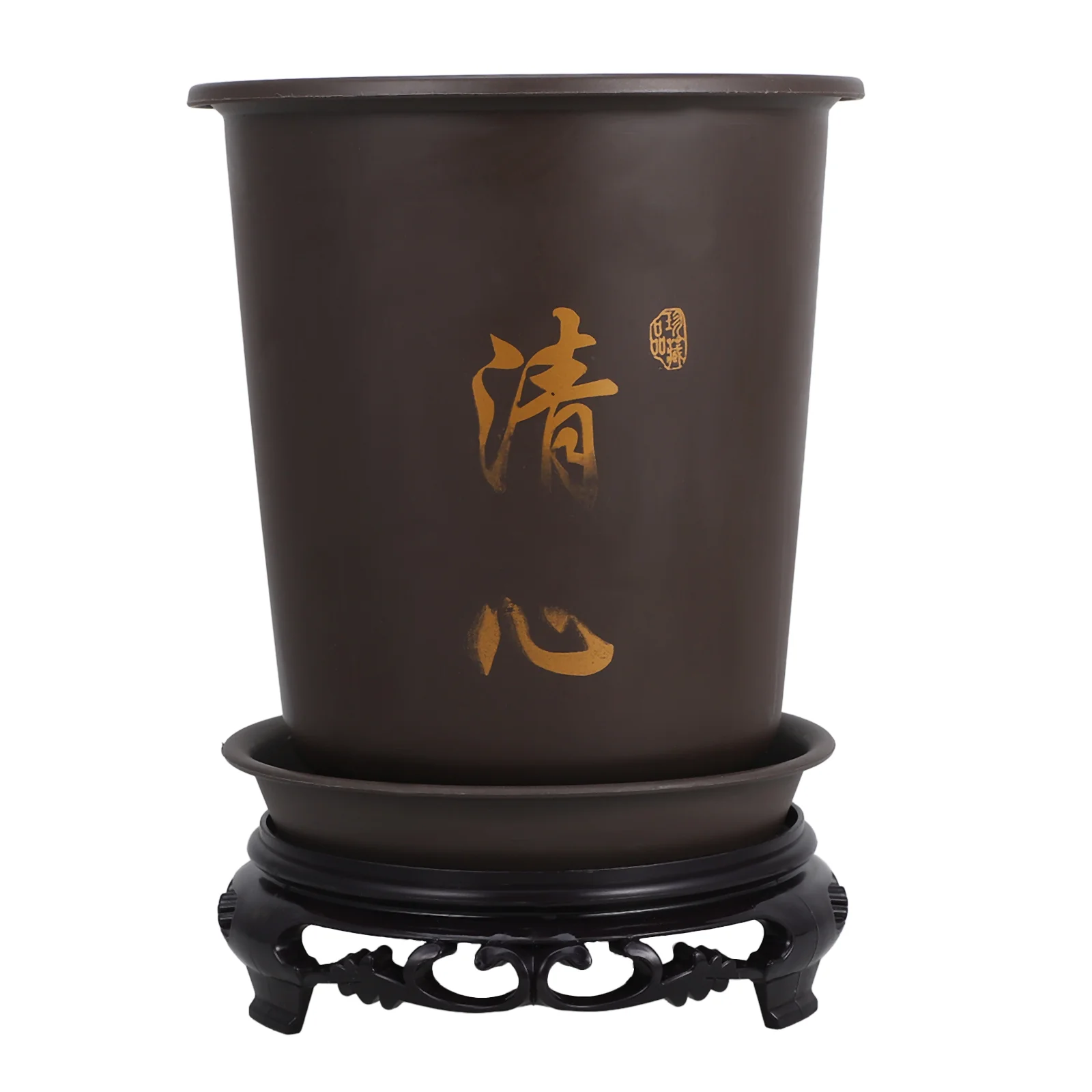 

Flowerpot Pots for Indoor Plants Planting Container Plastic Bonsai with Tray Abs Flowerpots Storage Orchid