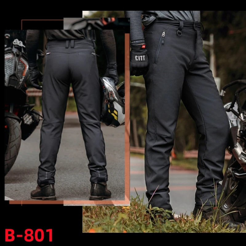 

Winter Motorcycle Pants Man Warm and Waterproof Outdoor Motorbike Riding Pants With CE2 Protective Gear Motocross Pants B-801