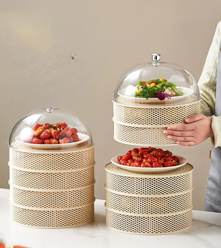 

Hollow multi-layer vegetable cover, summer mosquito proof leftover food storage rack, rice cover, household artifact