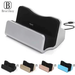 Mobile Phone Desktop Wireless Charging Dock For iPhone12 Samsung Android TypeC Mobile Phone USB Charging Syncing Base For Huawei