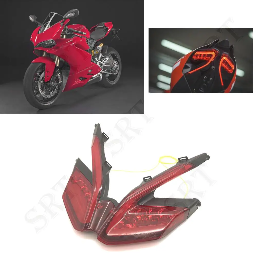 

Fit For Ducati 899 959 1199 Panigale 1299 Motorcycle Accessories Tail light Brake Turn Signal Integrated LED Rear Lamp 2012-2019