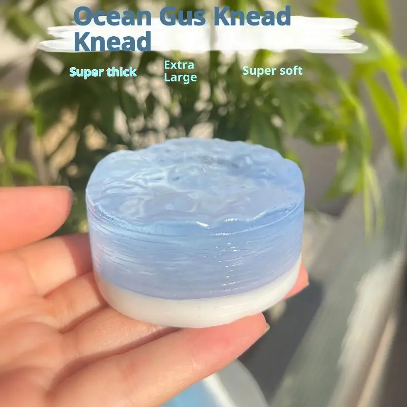 1Pcs Creative Sensory Toy Super Soft Stress-relieving Cube Transparent Ocean Sticky Props  Ocean Cube Squeeze Toys