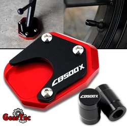 For Honda CB500X CB 500 X CB 500X 2013-2022 2021 2020 Motorcycle Accessories Kickstand Foot Side Stand Enlarge Pad & Valve Caps