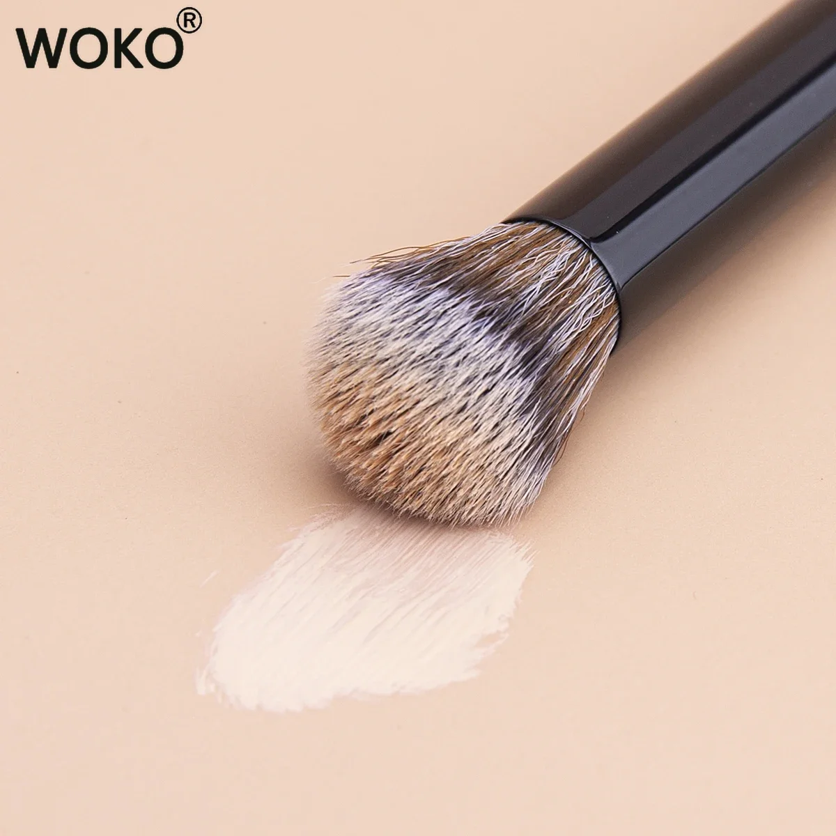 57 Round Head Concealer Makeup Brush Face Concealer Liquid Blending Brush Circular Buffing Motions Blend and Cover Imperfections