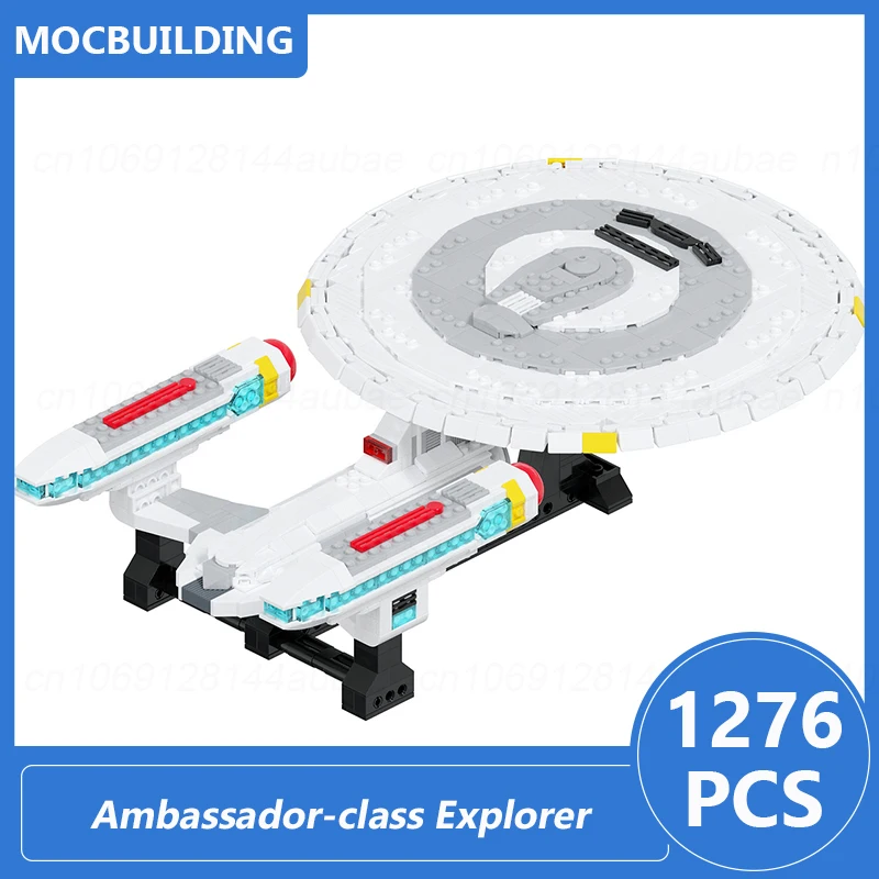 Ambassador-Class Explorer 1:1250 Scale Model Moc Building Blocks Space Diy Assemble Bricks Collection Display Toys Gifts 1276PCS