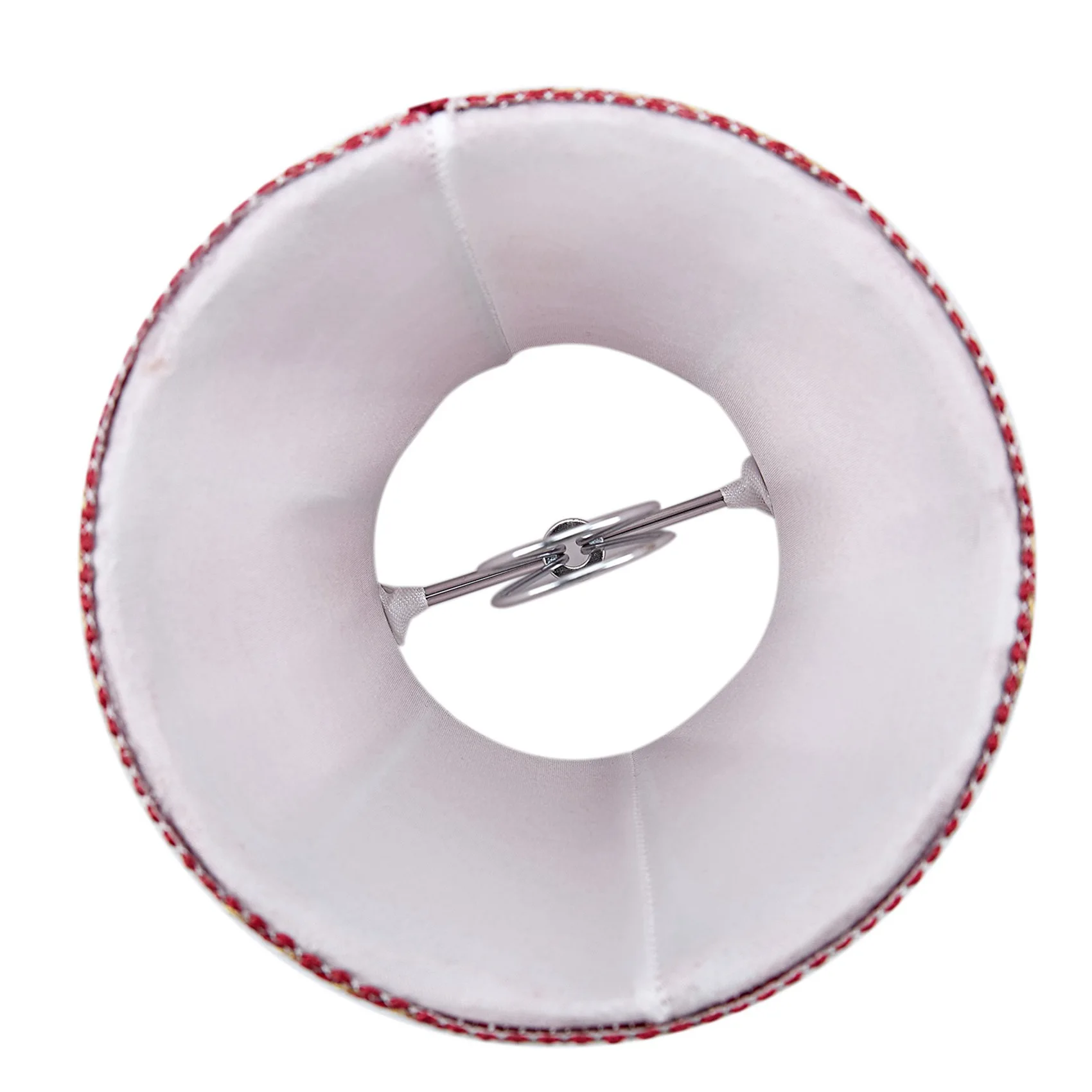 

AC23-2X Fabric Clip On Lamp Shade, E14 Handmade Lampshade For Modern European Style Wall Sconce Lamp, Crystal Lamp,(Red)