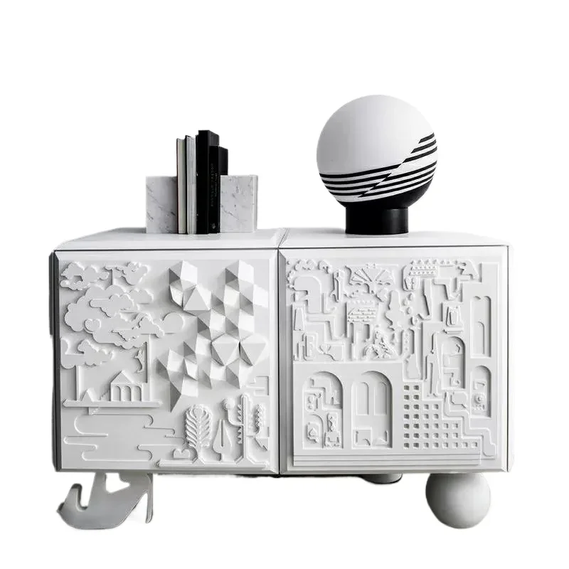 

Creative TV Cabinet Living Room Household Light Luxury Simple Modern Entry Entrance Paint Storage Cabinet Italian Style