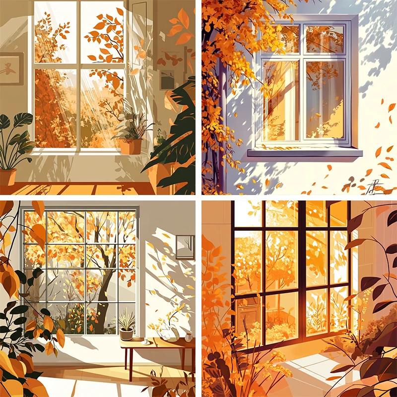 

GATYZTORY Acrylic Painting By Numbers For Adults Landscape Picture By Numbers Modern On Canvas Home Art Decor Unique Gift