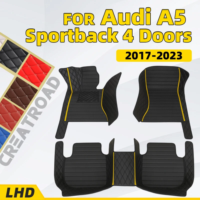 

Custom Car floor mats for AUDI A5 Sedan（Four doors）2017-2020 2021 2022 2023 foot Pads automobile carpet interior accessories