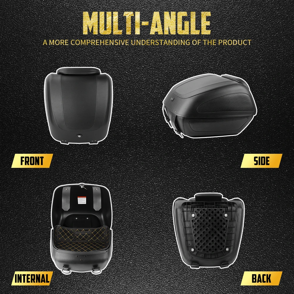 Motorcycle Trunk Bag Rear Luggage Storage Tool Box Tail Travel Case For Harley Softail Touring Sportster For Yamaha For Honda