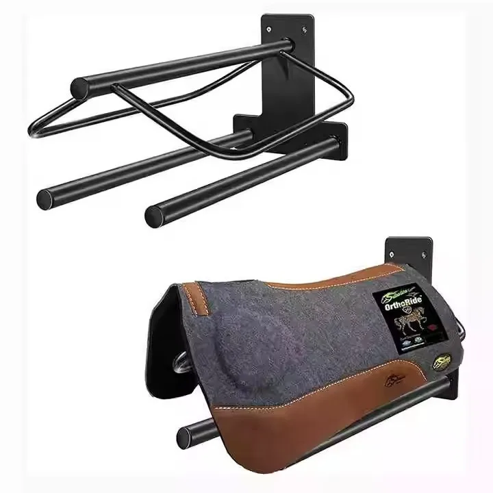 

Equestrian Supplies Saddle Pad Hanger Metal Bracket Heavy Duty Holder Wall Mounted Storage Rack