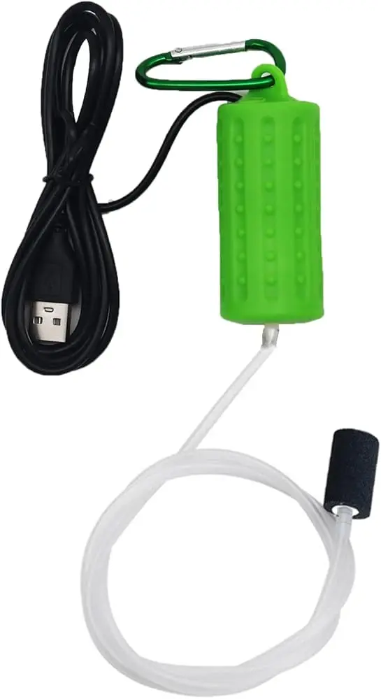 Aquarium Air Pump Mini USB Fish Tank Oxygen Air Pump Portable Ultra Silent Air Aerator Pump Energy Saving Oxygen Bubbler with Ai