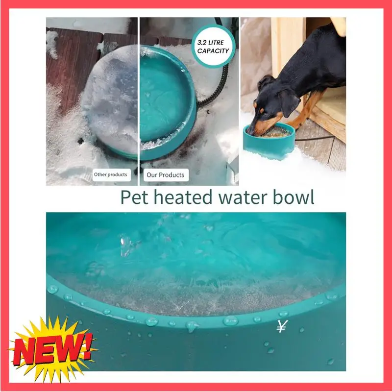 

B17C Heated Pet Bowl - 3.2L For Dog Cats, Heated Pets Bowl, Outdoor Water Bowl For Chicken Duck Squirrel US Plug Durable