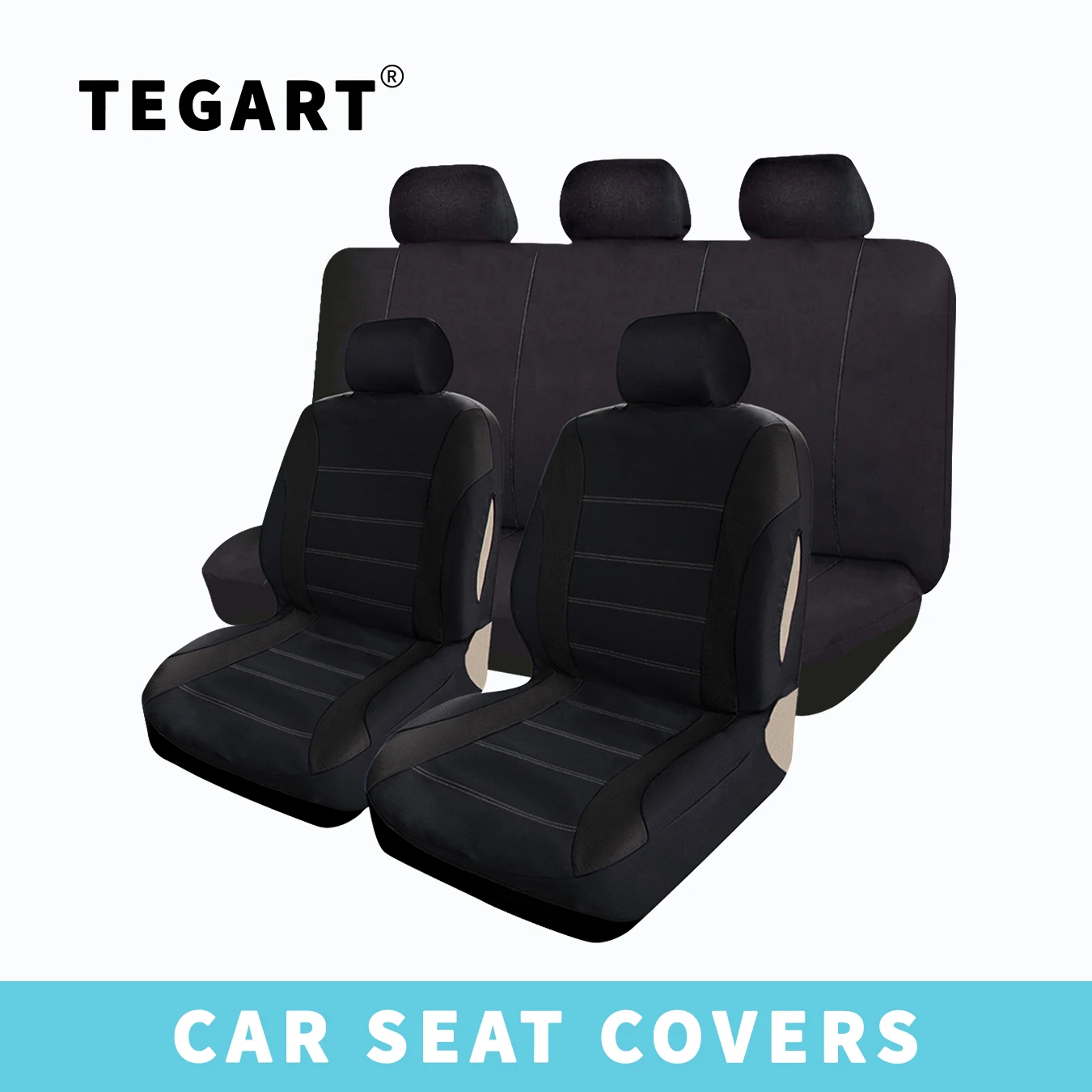 

Universal Waist Line Design Cushion AUTO Universal Size Fit for Car Suv Truck Van Accessories Interior Seat Covers Full Set 1314