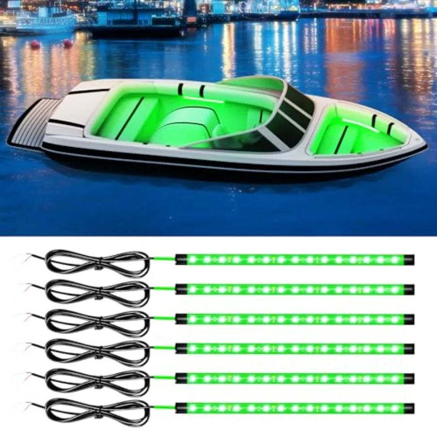 Led Strip Lights, Marine Boat Led Navigation Lights 30CM 15 SMD IP67 Waterproof Auto Interior Lights for Home Decoration Car Mo