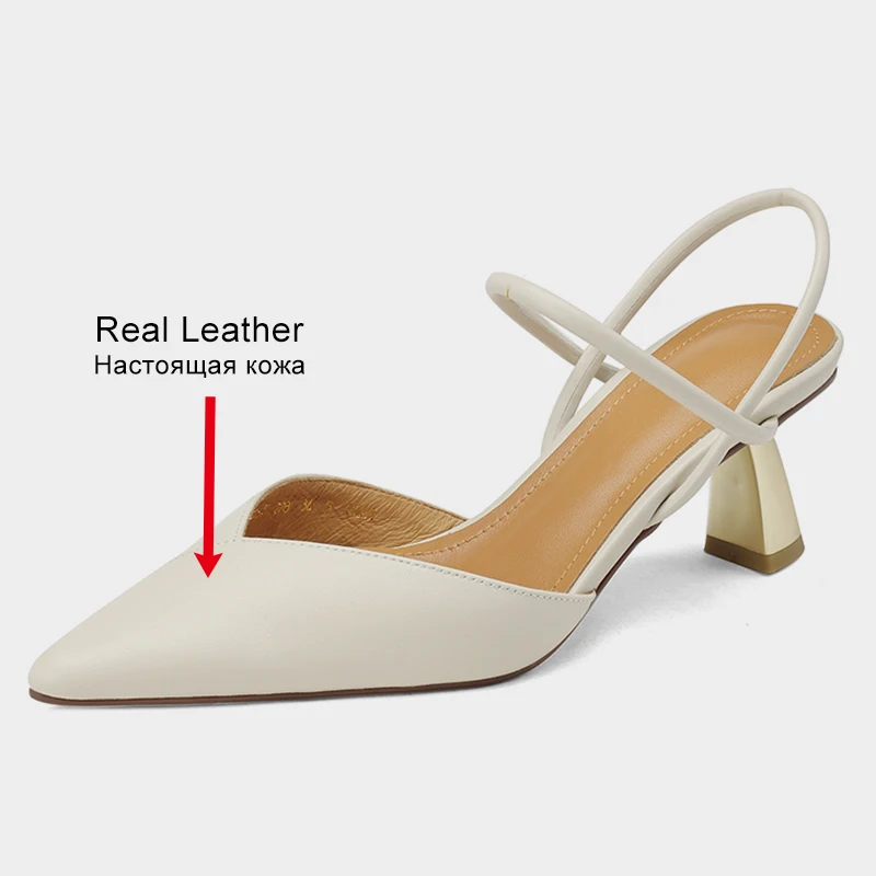 JOZHAMTA Size 33-40 Women Sandals Sexy Summer High Heels Shoes For Women 2023 Real Leather Rome Elegant Party Chunky Sandalias