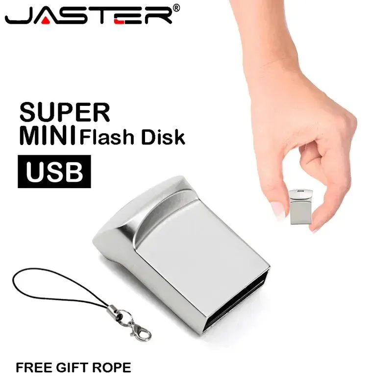 JASTER Super Mini Metal USB Flash Drives 64GB Creative Business Gifts Memory Stick Black Pen Drive 32GB Silver Pendrive 16GB