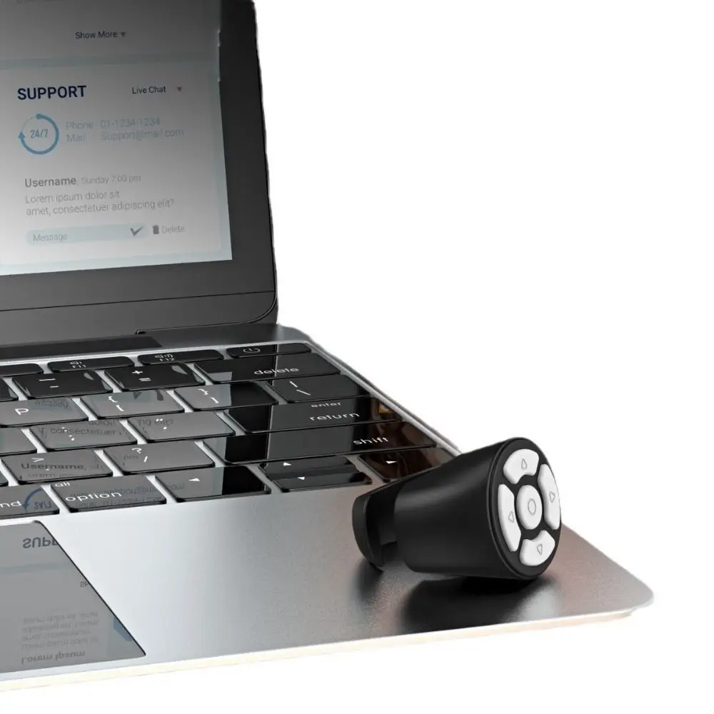 حلقة تحكم عن بعد لاسلكية محمولة مريحة في الارتداء وحدة تحكم فيديو سيلفي بأطراف الأصابع من خلال الصفحات