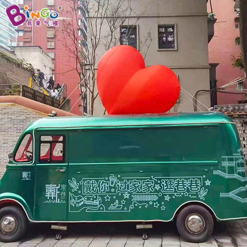 Inflatable Heart Model Replica 3.2x1.8x2.9 Meters Heart-Shaped Balloons For Valentine Wedding Party Decoration