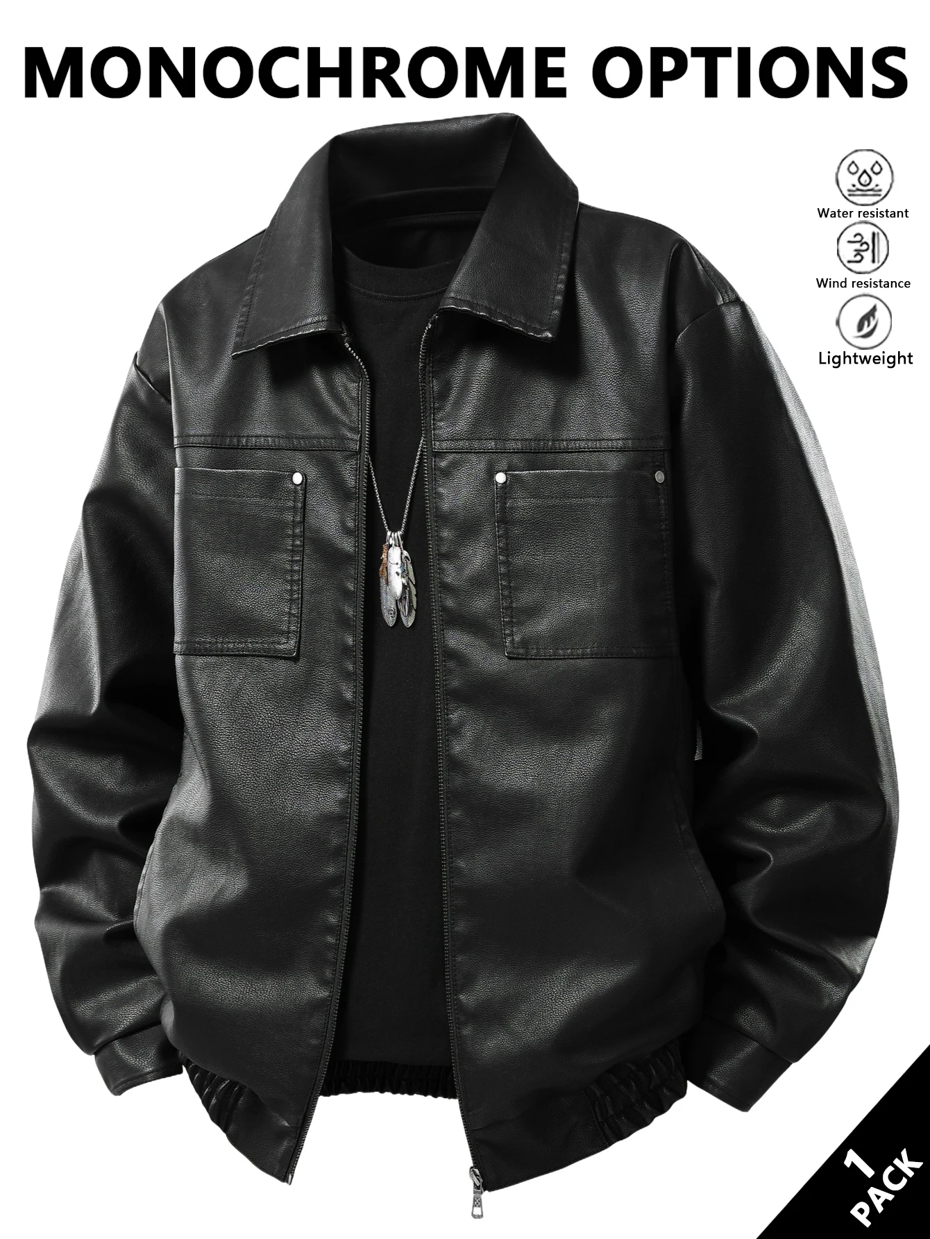 

Мужская кожаная куртка с лацканами, прочная и легко сочетающаяся, подходит для повседневных покупок, поездок на выходные, поездок на работу, повседневных встреч, многослойных осенью и коротких каникул