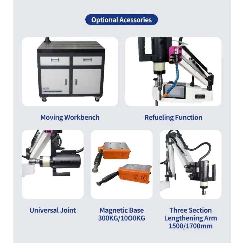 Mesin Tapping Listrik M16 375rpm Mesin Tapper Listrik Tipe Universal Lengan Fleksibel