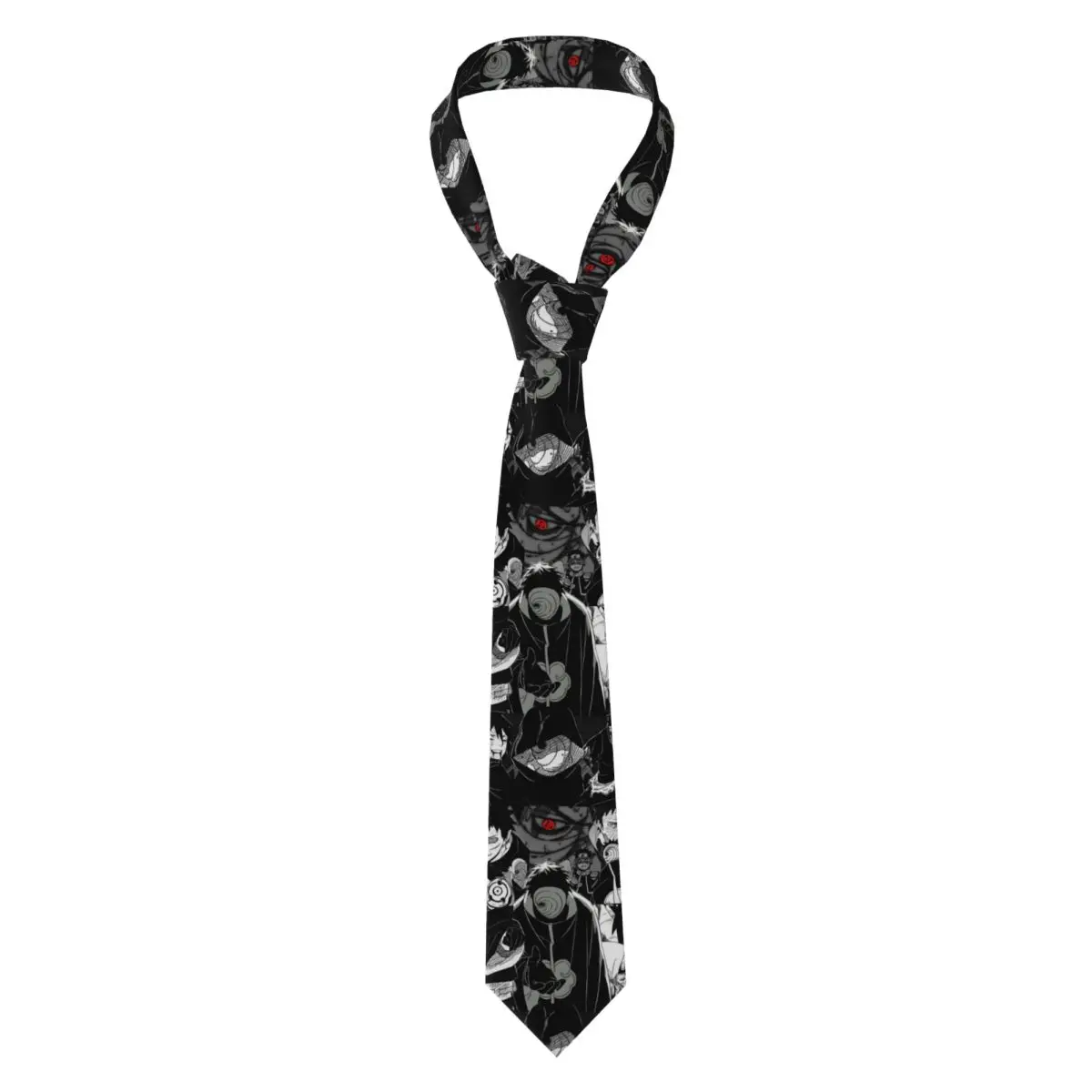 

Custom N-Narutoes S-Sasukes Mangas Cartoons Tie for Men Classic Hot Silk Business Necktie