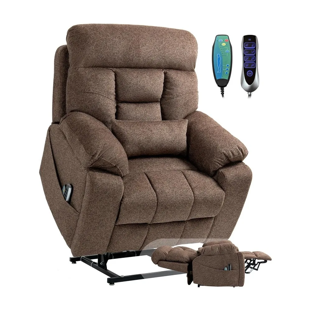 

Power Lift Recliner Chair for Elderly Adults 4 Motor Lay Flat Recliner with Massage Heat,Up to 400 LBS