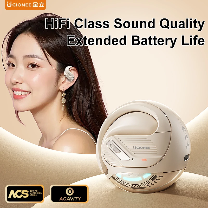 

Gionee OWS Wireless Headphones Bluetooth Earphones with Mics HiFi Stereo Sound Wireless Earbuds Touch Control