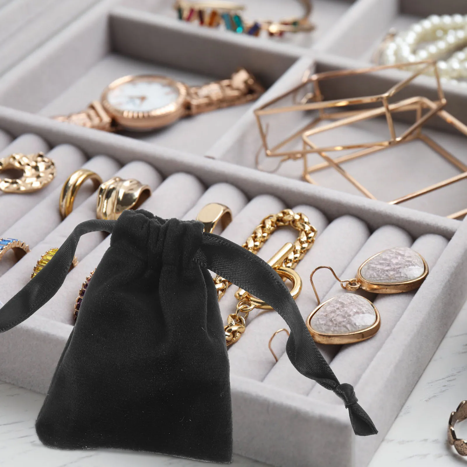 10Pcs Drawstring Silk Bags Small Jewelry Storage Pouches Luxury Multi-Purpose Gift Packing Bags Drawstring Pouches