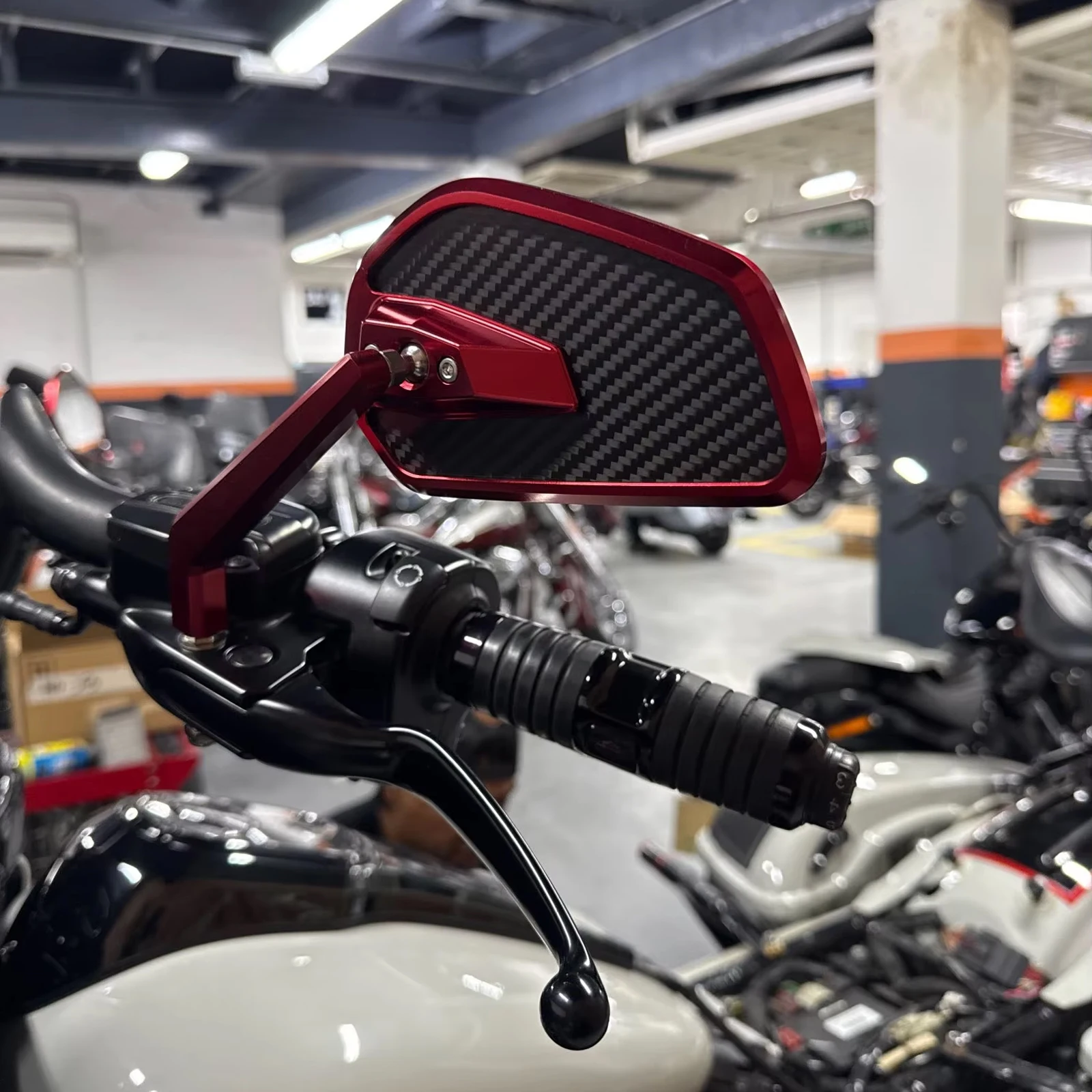 Motorcycle 8MM Rearview Mirrors Left & Right Side Mirror For Harley Softail Low Rider ST S Street Bob Pan America Touring 975