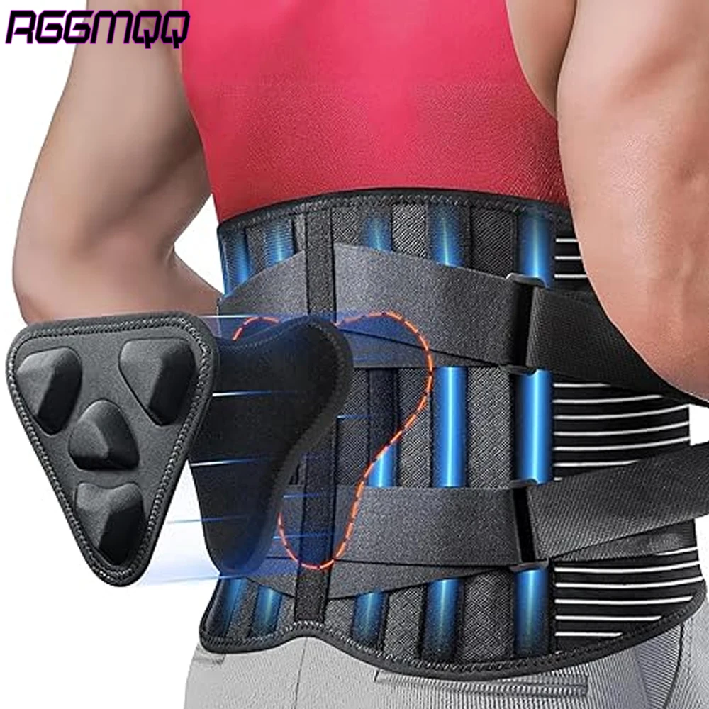 Back Brace for Lower Back Pain Relief with 3D Lumbar Pad,6X Back Support Belt With Alternative Strips for Men/Women,Sciatica